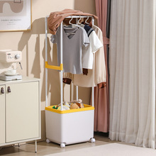 定制家用可移动脏衣架卫生间可移动收纳架加厚大容量多功能衣帽架