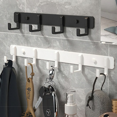 Space aluminum hook without punching, bathroom and toilet coat hook, rear hook, garment rack, kitchen strong adhesive hook