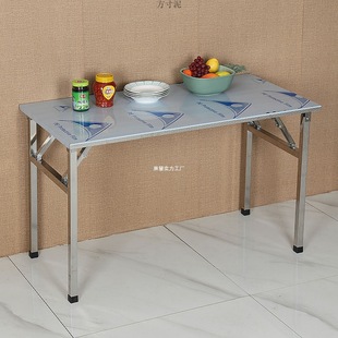 Folding Table Portable Outdoor Table Stainless Steel Workbench Home Kitchen Dining Table Night Market Stall Table Factory
