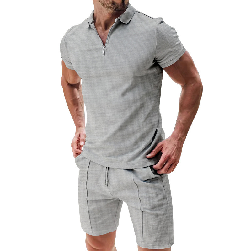 455g Weight Short Sleeve Sleeve Length Polyester Fabric Type Shorts Sets Sets Type 2 Pieces Set Quantity Casual, Daily, Sports Occasion Turndown Neckline Regular Fit Fit Type Solid Color Pattern Summer Season Men's Gender Basic Style Men's Solid Color Basic Turndown Short Sleeve Regular Fit Men's Sets 16