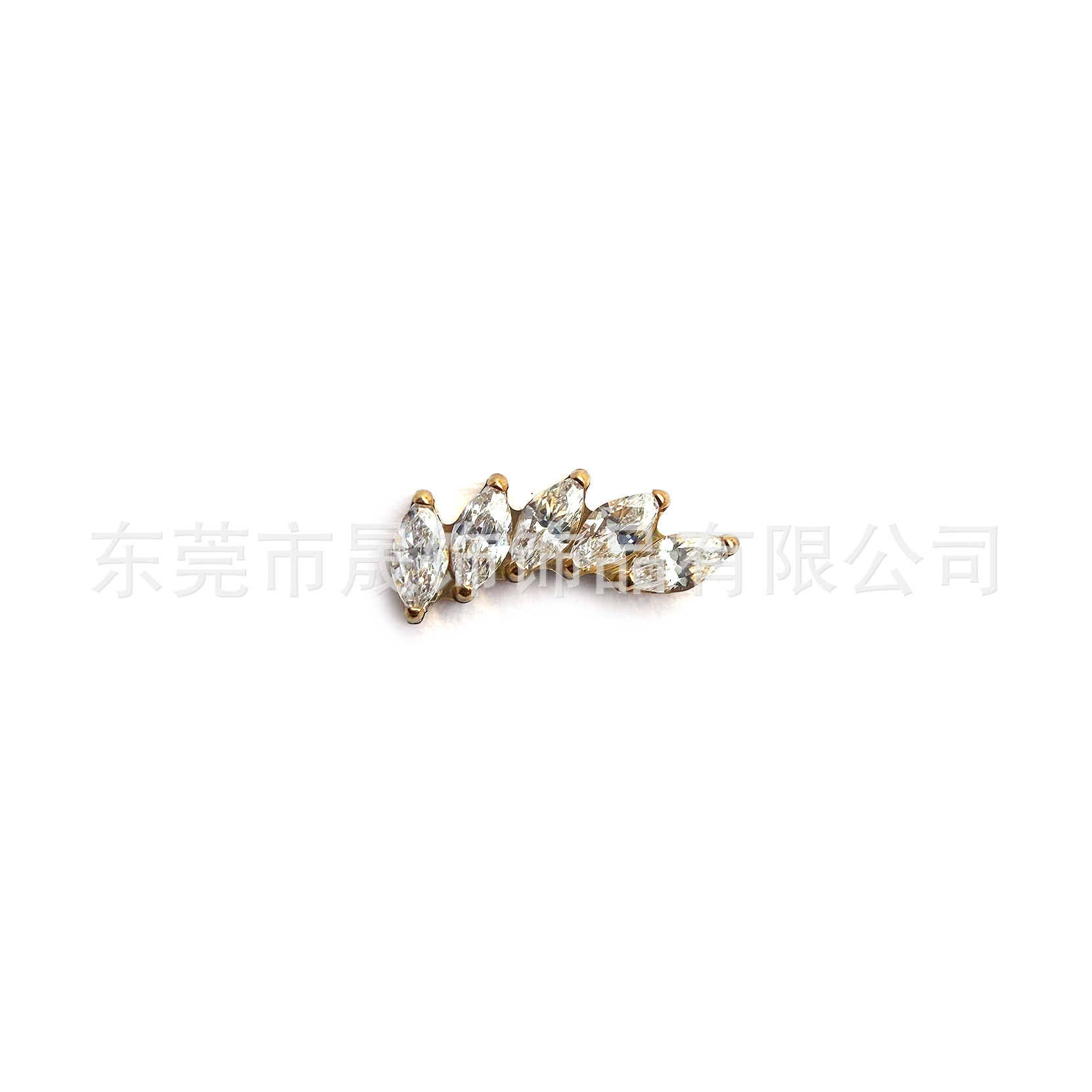 F136 Titanium 斜边马眼包 Studded 5A Cubic Zirconia Ear Stud Labret Stud Helix Cartilage Stud G23 Implant Grade Titanium Helix Piercing Jewelry