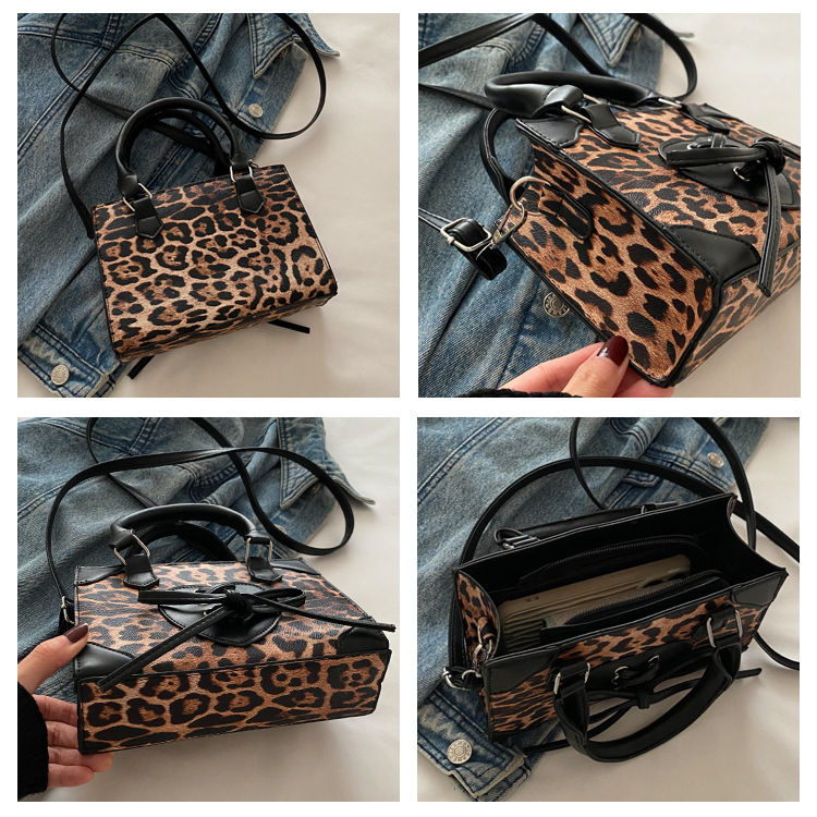 337g Weight Synthetic Leather Lining Material Zipper Closure Type Single Shoulder Strap Strap Type Crossbody Bag Bags Type Casual, Shopping Occasion Pu Leather Material Leopard Pattern All Seasons Season Women's Gender Streetwear Style Square Shape Medium Size Women's Medium Pu Leather Leopard Streetwear Square Zipper Crossbody Bag 无