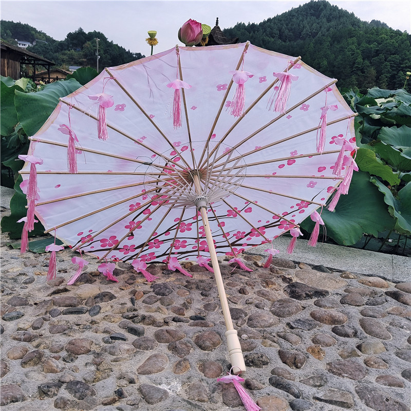 만화 벚꽃 꽃잎 우산