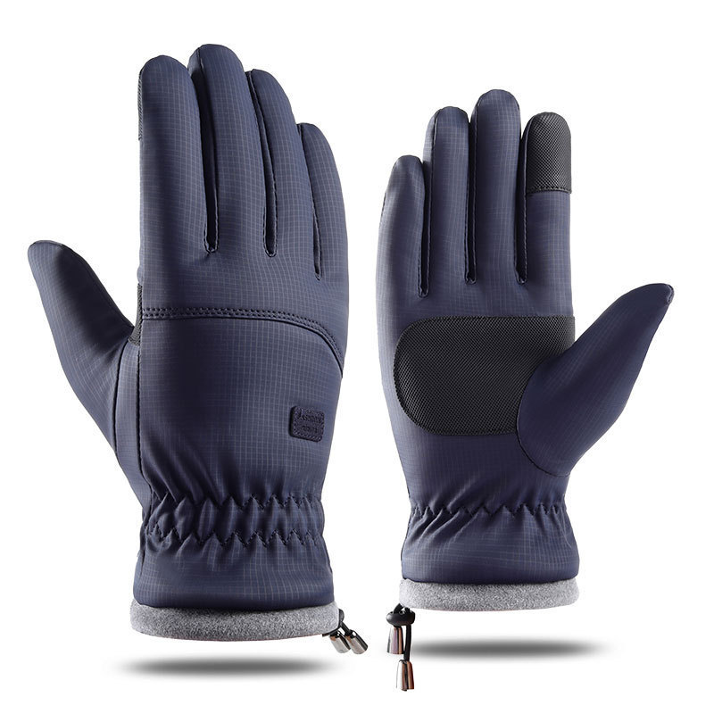 Cycling gloves Men's Autumn/Winter Outdoor Skin waterproof touch screen ski gloves warm and velvet windproof_maomaolike.com