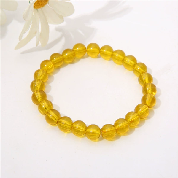 8cm transparent solid yellow
