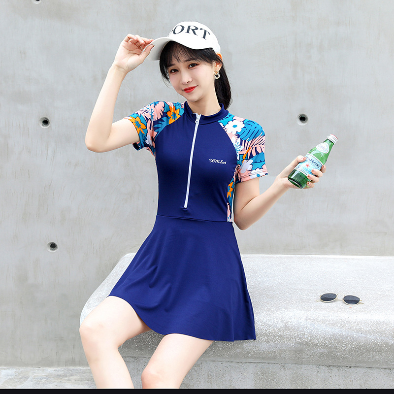 Traje de baño femenino estudiante deportes moda de una pieza Niña vientre que cubre adelgazamiento sensación de alto grado piscina de aguas termales traje de baño profesional