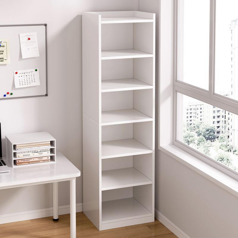 Bookshelf Rack Floor-Standing Simple Storage Cabinet Narrow Gap Small Bookcase Wall Storage Household Multi-Layer Living Room Cabinet