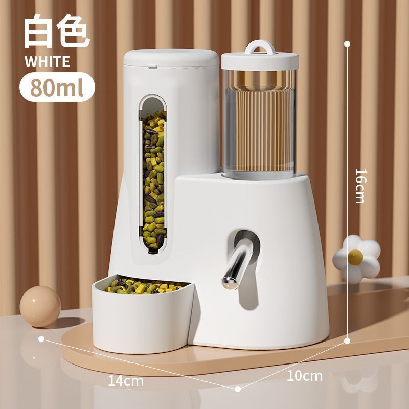 Yuexiaomeng ハムスター自動給餌と水飲み場ゴールデンベアケトルフードボウルツーインワン特別な日用品|undefined