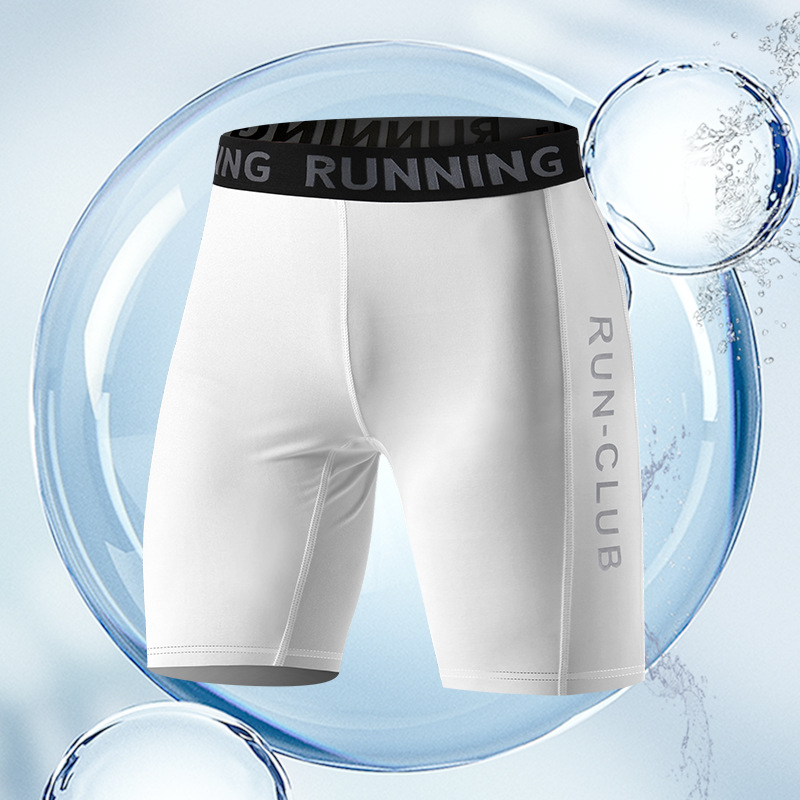 Pantalones apretados siete puntos entrenamiento deportivo de baloncesto hielo de compresión de verano rápido secado alto elástico de cinco puntos de entrenamiento físico