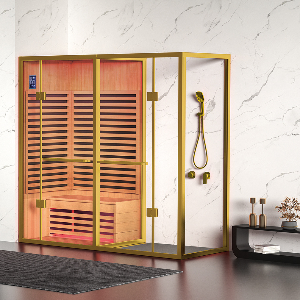 Suministro de fábrica sala de vapor húmedo seco sauna ducha integrada de doble uso sala de baño sala de ondas de luz sala de ducha de vapor