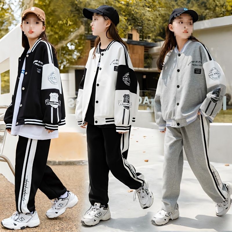 初中生棒球服春秋运动休闲时尚套装少女大重岁高中学生两件套潮