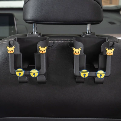 multifunctional storage box for car: Car cup holder/beverage holder - 4-in-1-cup-holder-hook-pikachu-2-pack