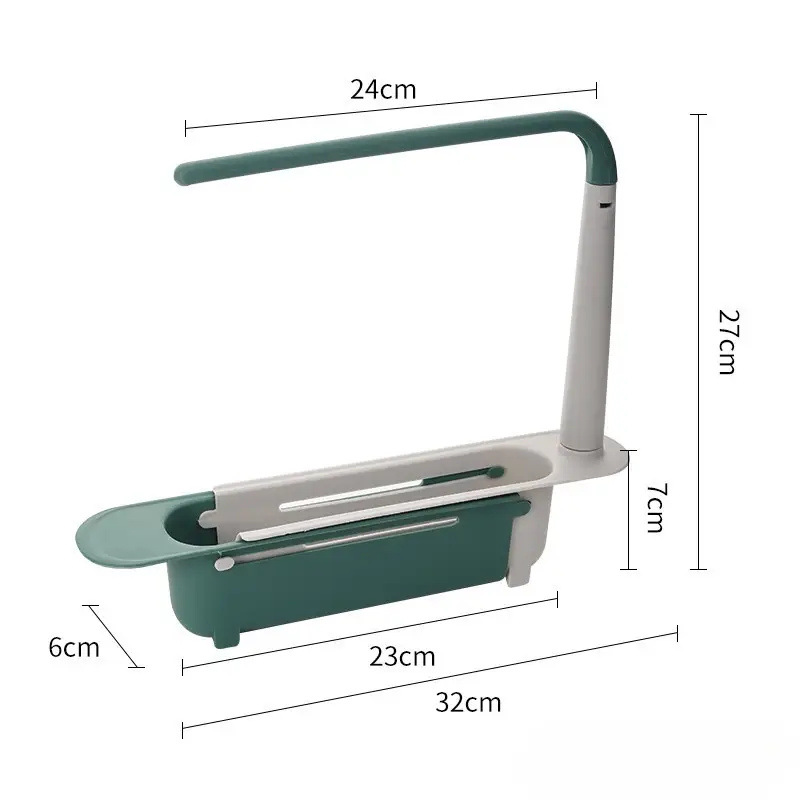 Cesta de drenaje de agua de venta en caliente transfronteriza estante de almacenamiento estante de drenaje estante de acabado de topos retráctiles de filtración artículos de cocina