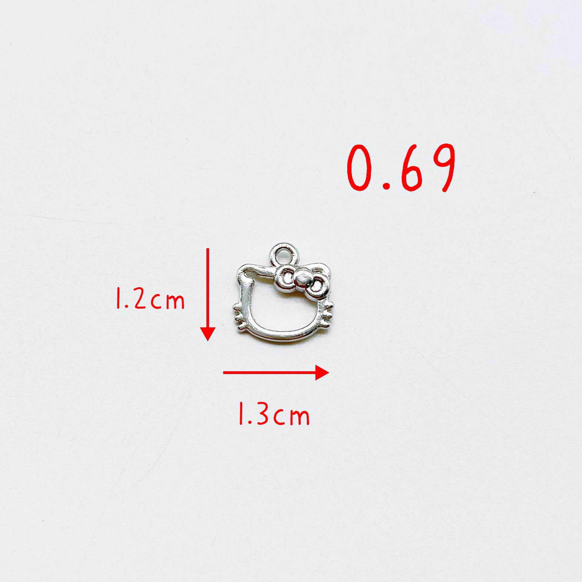 Cartoon White K Alloy Pendant Kitty Handmade Jewelry Accessories Material DIY Pendant Wholesale