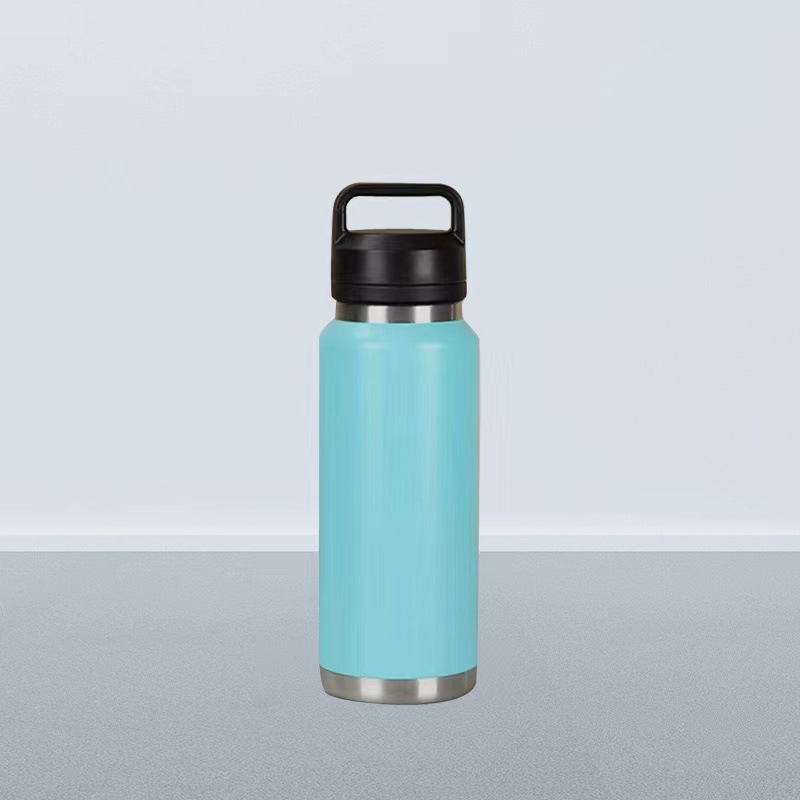 Suministro directo transfronterizo Taza de vacío de acero inoxidable de doble capa Taza de agua portátil con tapa de roscada Taza de agua deportiva al aire libre de gran capacidad