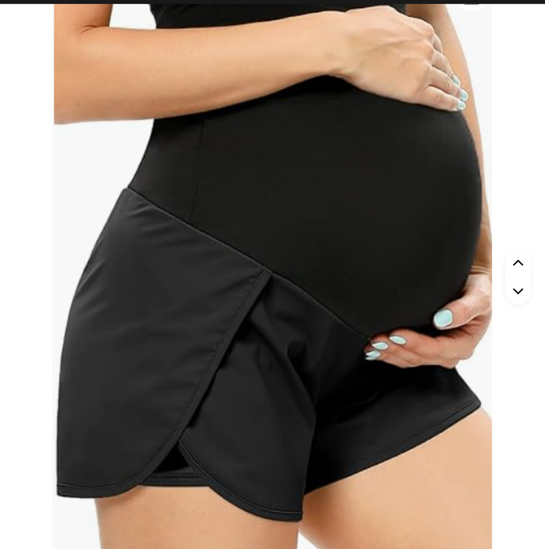 European and American Style Maternity Shorts for Abdominal Exercise, Running, Casual Wear, Summer Maternity Shorts 2507
