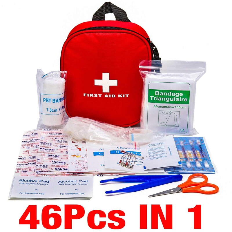 46 kinds of first aid kit travel handle outdoor first aid kit car family medical kit cross-border hot sale export fda