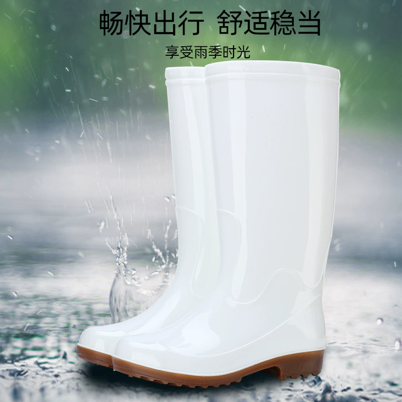 Зимняя водяная обувь с высокой трубкой плюс съемный ватный чехол для четырех сезонов рабочая обувь кухонная резиновая обувь