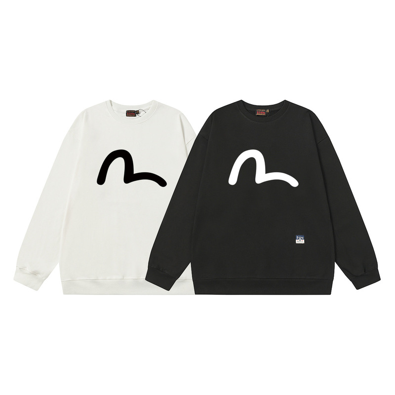 Cross-Border Ev Fushen 2025 New Large m Letter Printed Round Neck Sweatshirt Spring and Autum Versatile Loose Tops for Men and Women Cross-Border Ev Fushen 2025 New Large m Letter Printed Round Neck Sweatshirt Spring and Autum Versatile Loose Tops for Men and Women