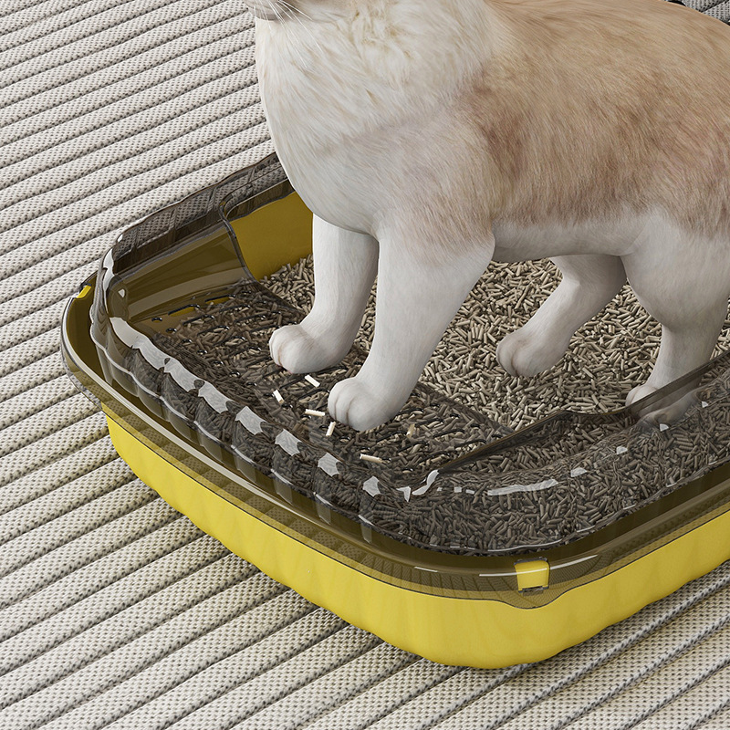 矮脚猫低猫砂盆砂盘侧开号笼猫可放猫开放式入口半封闭式包邮|undefined