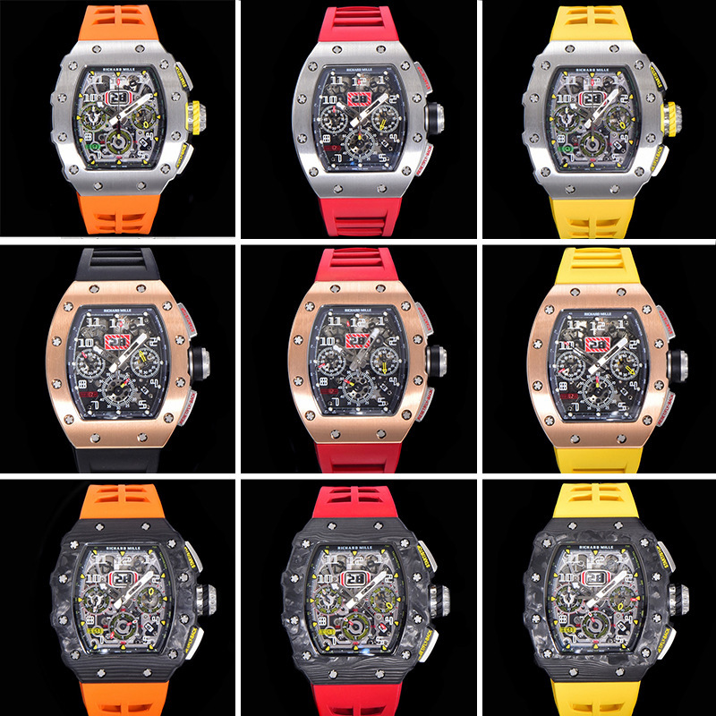 Rm011 Richard Mille Chronograph Jb Men's Sonic High-End Watch Zf Barrel Bbr Cross-Border Trade Mechanical Ys