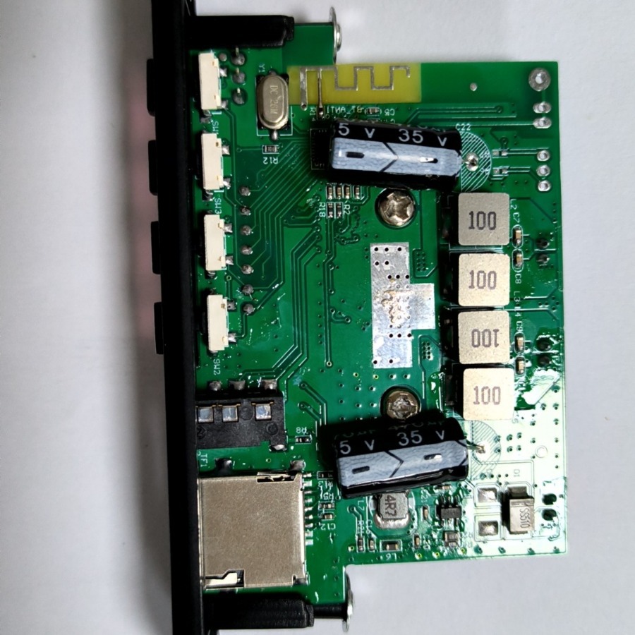 12V Bluetooth MP3 decodificador amplificador 2x60W amplificador de grabación de llamadas de audio placa base reproductor de dos canales de radio