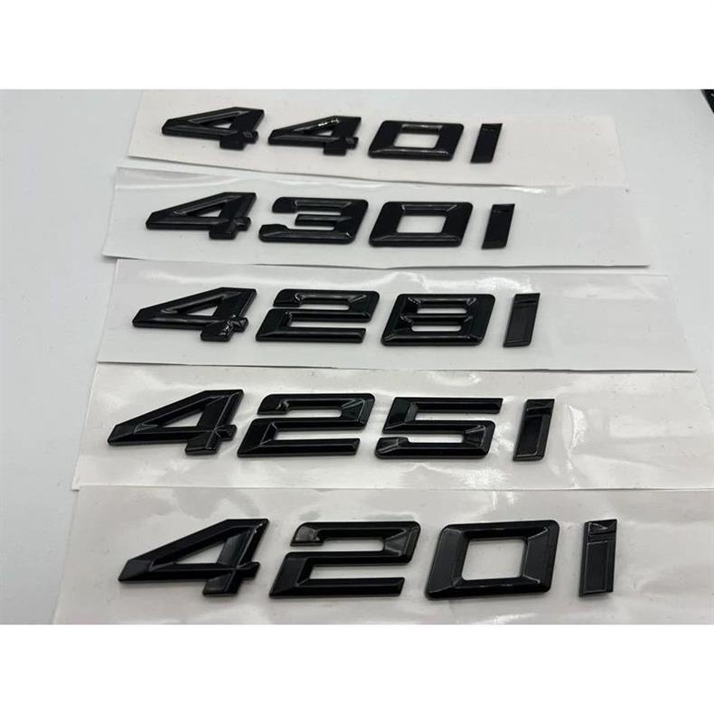 Suitable for the new BMW 420i, 425i, 428i, 430i, and 440i models; includes bright black emblems, lettering, and rear emblems