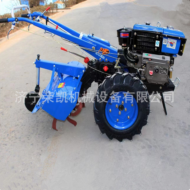 Rotary tillage tractor with seat small paddy field farming machine air-cooled diesel export hand-held