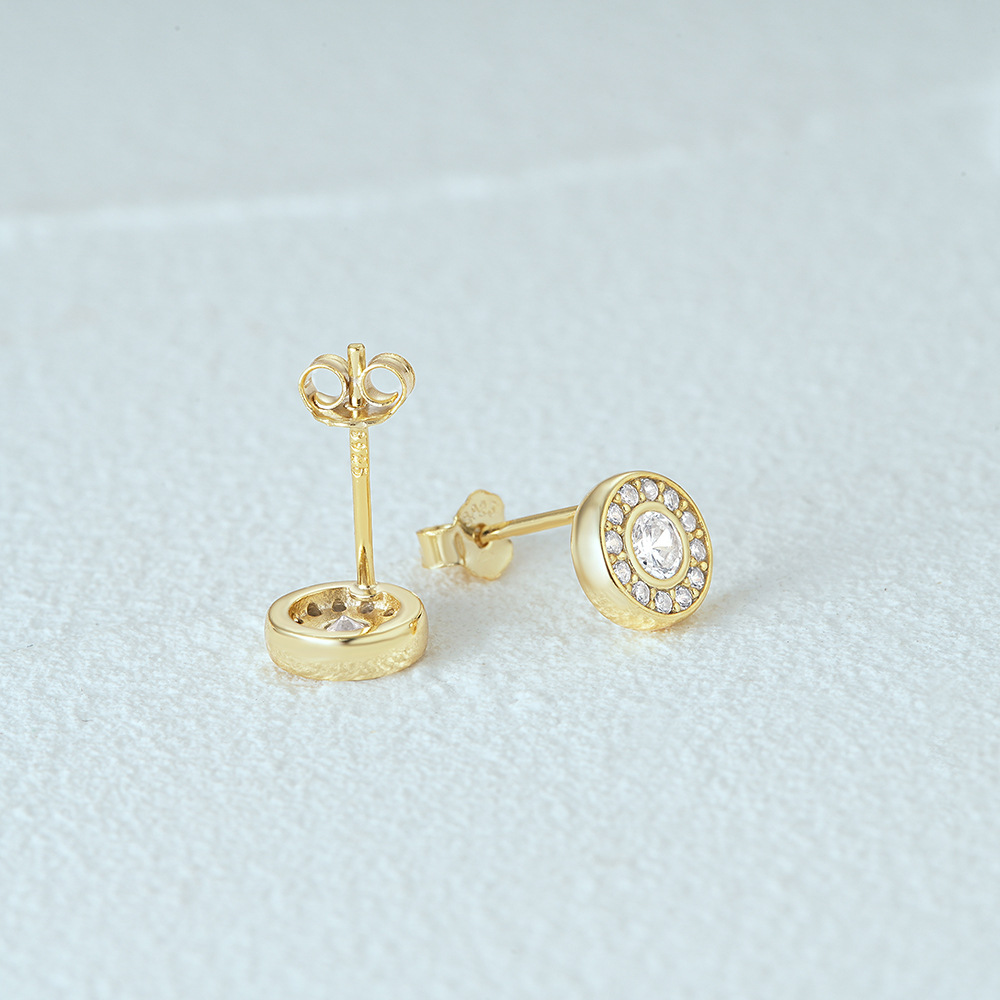 6g Weight 925 Sterling Silver Ear Needle Material Zircon Inlay Material Ear Studs Classification 1 Pair Quantity Daily, Street Occasion 925 Sterling Silver Material Geometric Pattern Women's Gender Plating, Inlay Design Simple Style Style 1 Pair 925 Sterling Silver Zircon Geometric Ear Studs 31