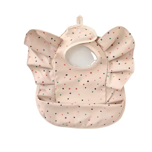 ins Nordic style bib angel wings baby bib baby rice pocket food supplement eating clothes super soft saliva pocket
