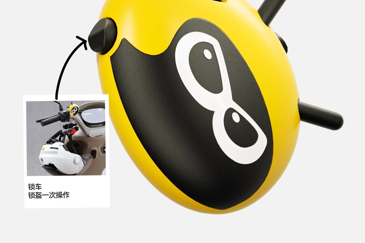 Two Little Bees Helmet Lock Bicycle Lock Electric Motorcycle Password Lock Road Bike Suitcase Anti-Theft Special