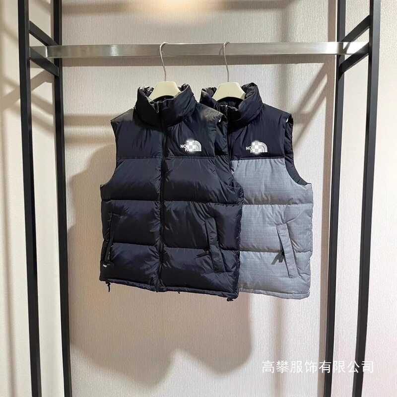Cross-Border European Size North Face 96 Original down Cotton Vest Men's American Version Embroidered Winter Warm Vest Wholesale