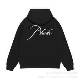 长期有跨境RHUDE秋冬新品美潮高街经典印花字母男女同款重磅宽松