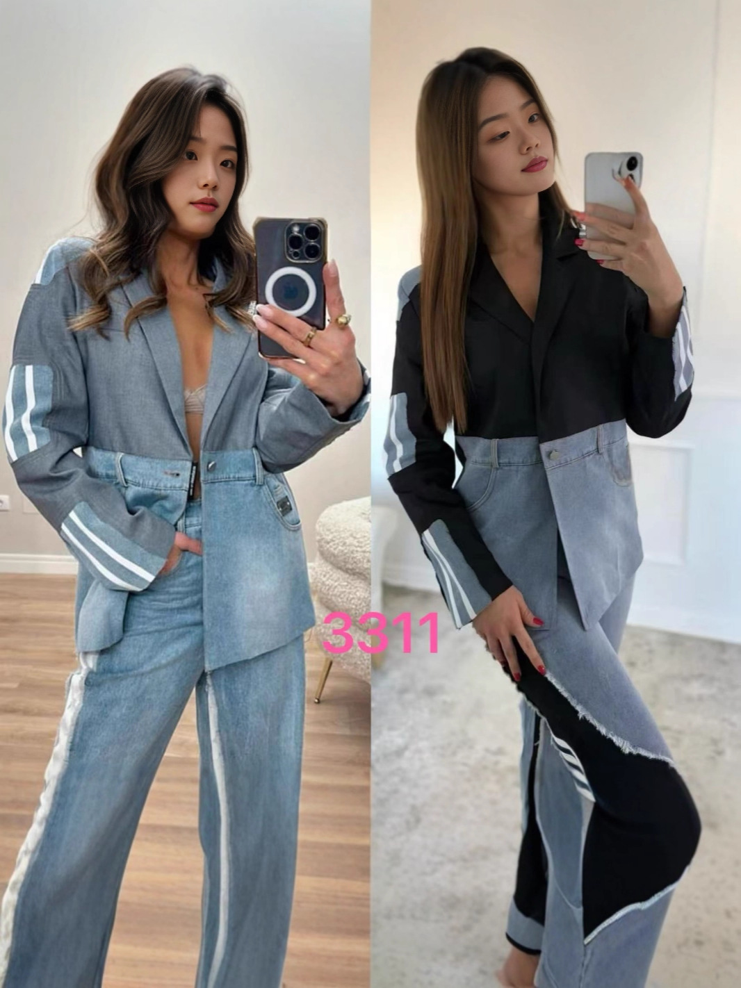 Design fashionable denim autumn suit
