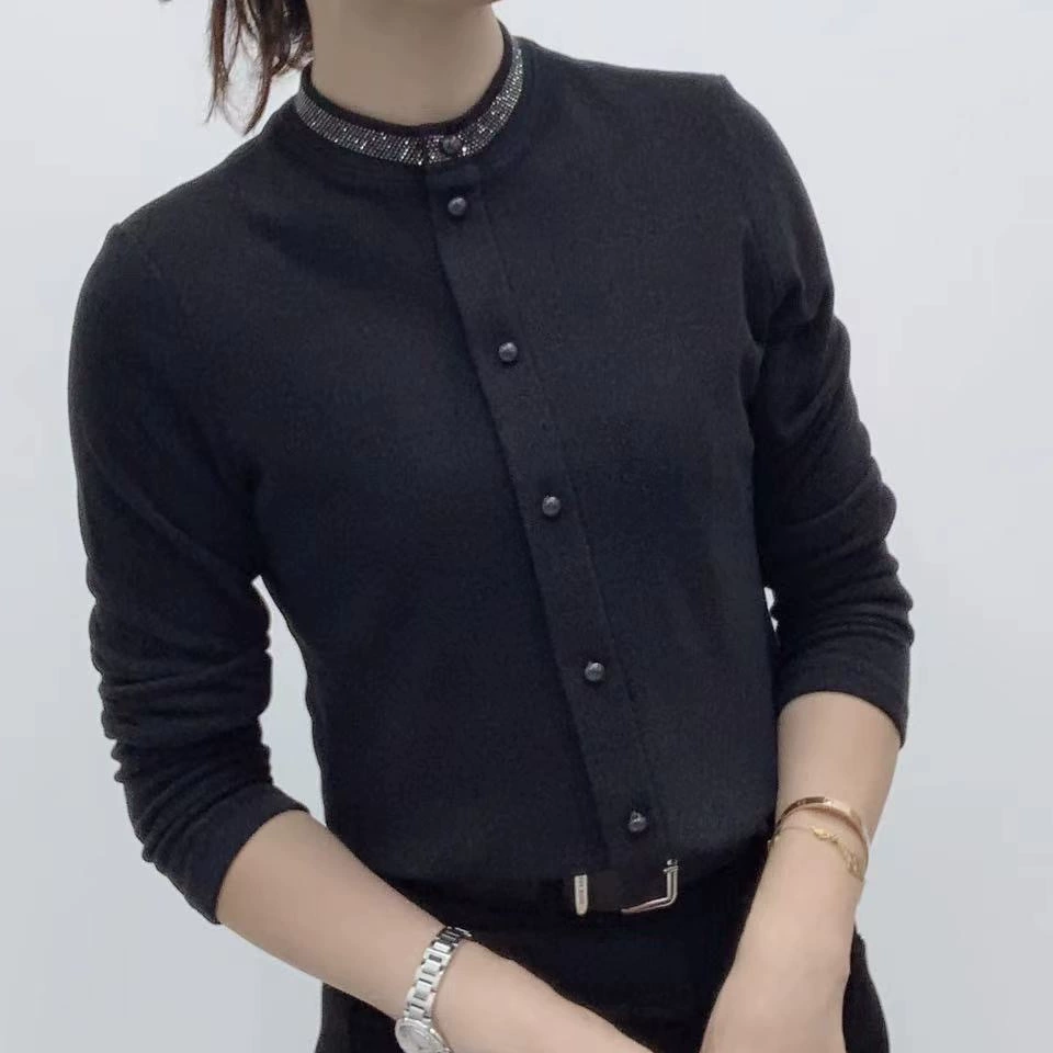 Новый китайский двухсторонний бархат осенний и зимний воротник с длинными рукавами