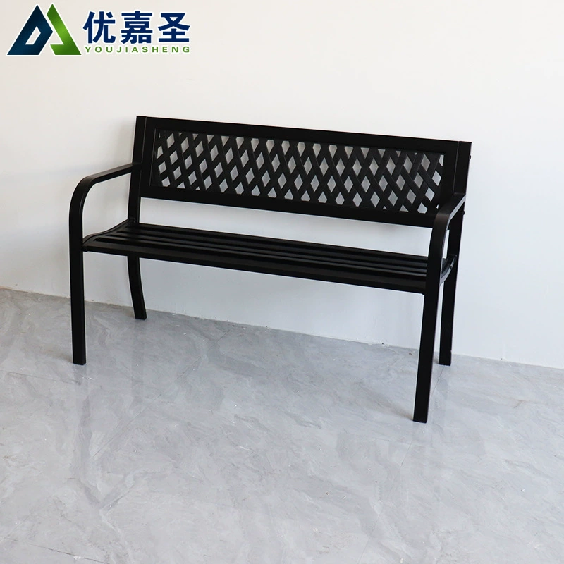 Садовая скамейка, уличная скамья для двора, современный двойной табурет, железная балконная скамейка для отдыха, скамейка с ПВХ спинкой