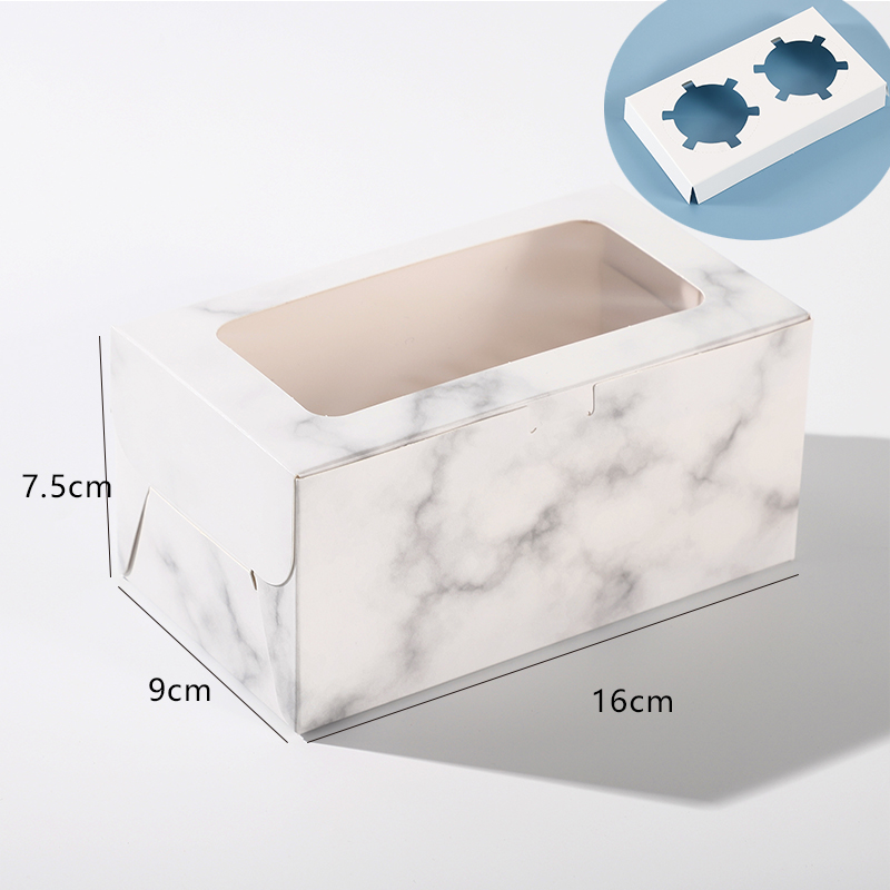 1 / 2 / 4 / 6 / 12 caja de embalaje de pastel de ventana abierta, caja de embalaje de pastel de nieve, caja de embalaje de pastel, caja de muffin
