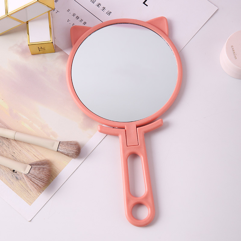 Espejo de maquillaje portátil de alto valor visual, espejo de maquillaje portátil plegable, espejo de maquillaje, dormitorio de estudiantes, espejo pequeño de mano