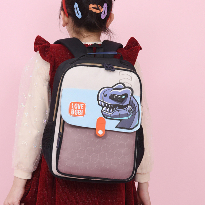Mochila escolar de primer y segundo grado, transpirable de gran capacidad, mochila para niños pequeños, dibujos animados lindos, reducción de carga, mochila para niñas de escuela primaria