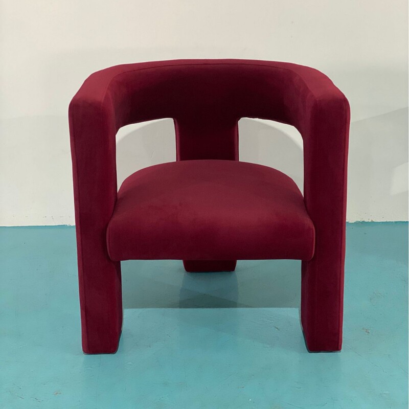 Nordic Single Sofa Chair for Home Use, Creative Leisure Armchair, Living Room Hotel Upholstered Solid Wood Chair with Backrest