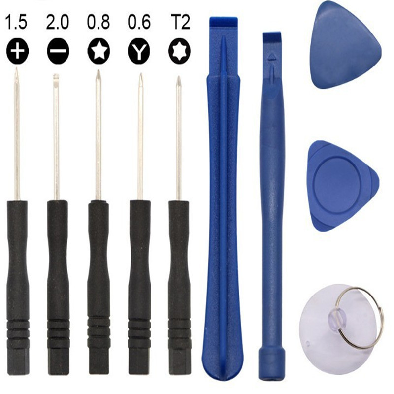 手机维修拆机工具 10件套组合套装 拆屏吸盘 三角翘片撬棒 螺丝刀