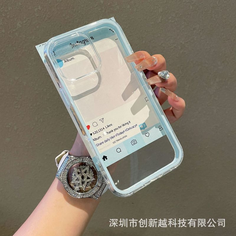 适用苹果16Promax纯色边框二合一手机壳iPhone15高透亚克力防摔套|undefined