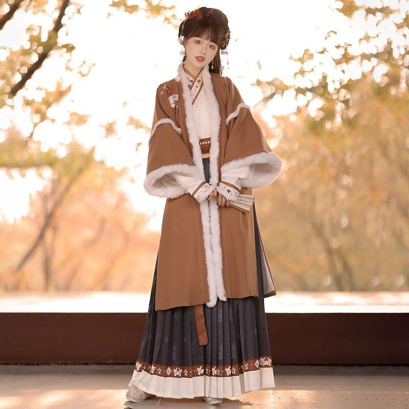 Song Dynasty-Style Adult Hanfu for Women [Li Qiuxue] Song Dynasty-Style Waist-Length Embroidered Chinese-Style Thickened Daily Autumn and Winter Style