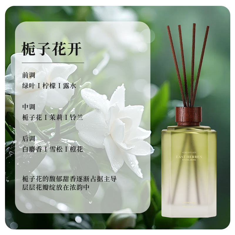 500ML四方香薰瓶经典无火藤条挥发瓶精油扩香玻璃高级感家用持久|undefined