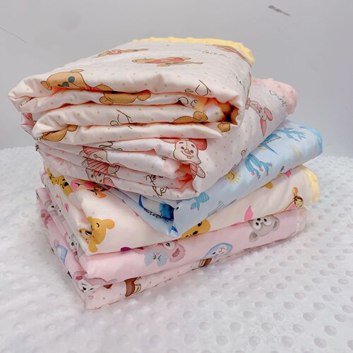 Cotton Children's Four Seasons Beans Bean Blanket Plush Soothing Warm Clothing Beans Bean Blanket Spring and Autumn Double Layer Infant Cover Short Plush Blanket