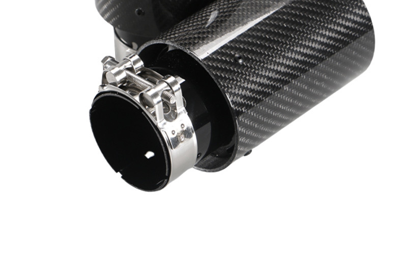 Suitable for Bmw M3 M4 Clamp-Type Carbon Fiber Tail Pipe Exhaust Pipe Tail Mouth Silencer Non-Destructive Modification m Standard