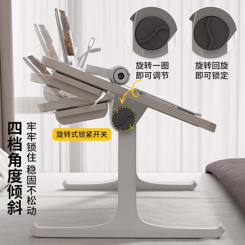 折りたたみテーブル寝室ベッド出窓デスクホーム折りたたみテーブル寮ベッドテーブル怠惰なベッドバルコニー小さな収納|undefined