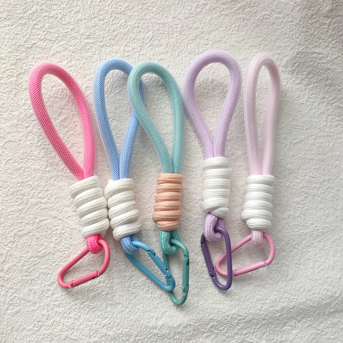 Two-color mesh rope car key chain pendant water cup rope bag decorative woven rope DIY doll accessories