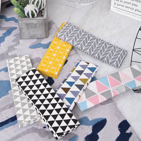 floral cotton and linen fabric plaid sofa fabric canvas pastoral handmade bag diy cloth head tablecloth printed linen