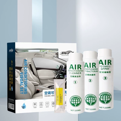 Car air conditioning cleaning kit disinfection odor removal deodorant detergent visual cleaning kit cleaning and curing agent (Cleaning/curing agent) - one-set-of-air-conditioning-cleaning-4-in-1-air-conditioning-clearing-set
